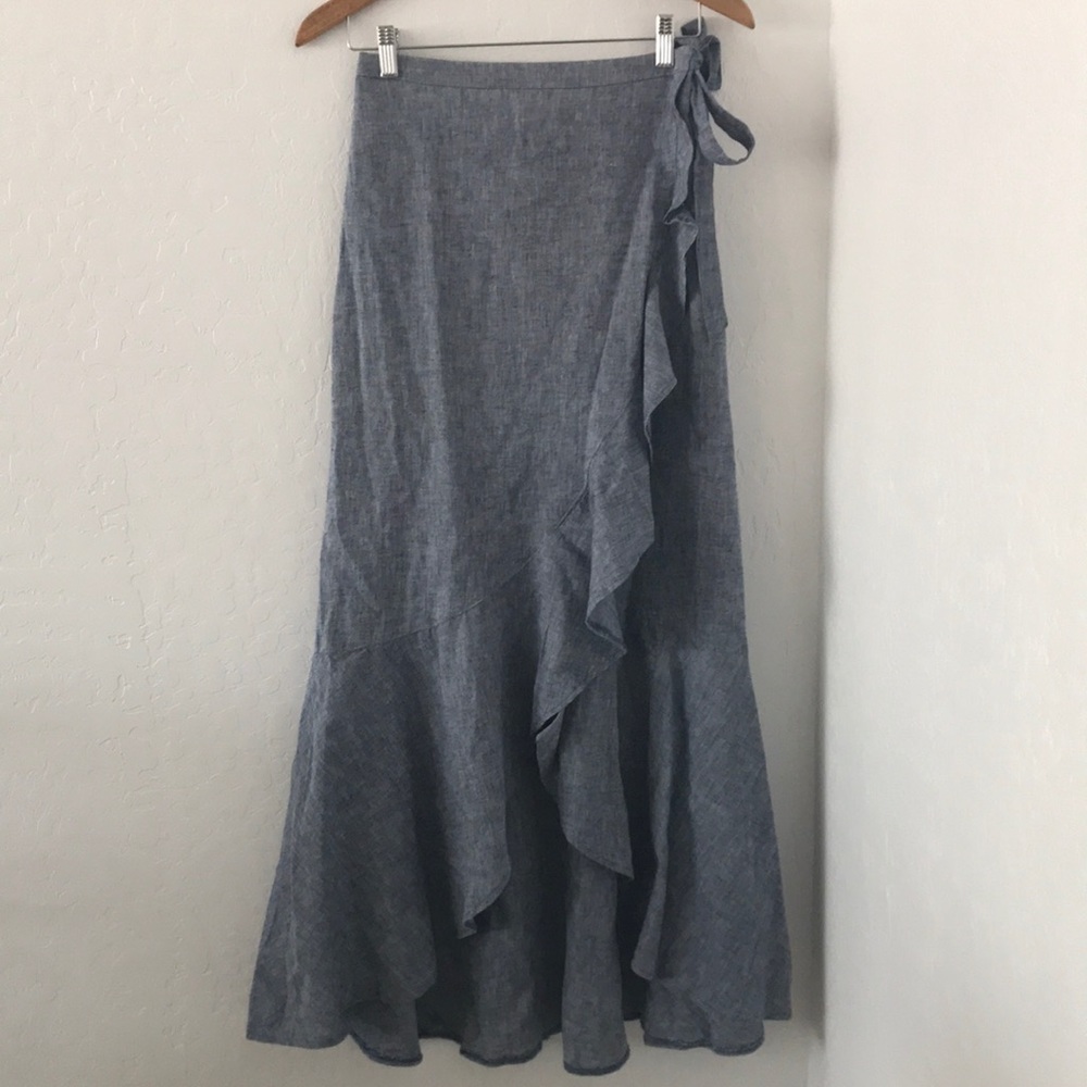Ruffle Wrap Maxi Skirt.